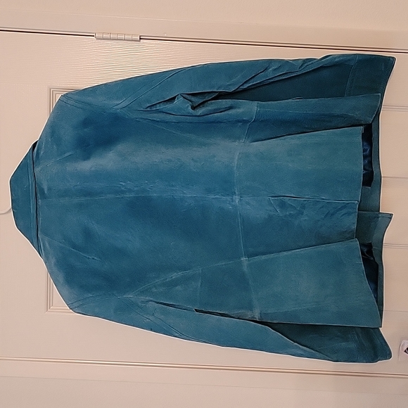 Terry Lewis Blue 100% Genuine Leather Jacket! Size 1X - Picture 7 of 7